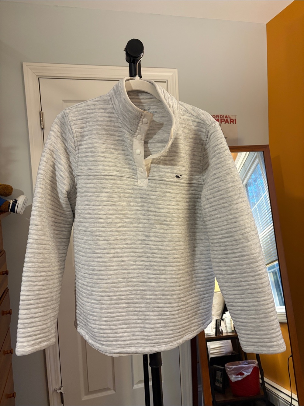 Vineyard Vines Light Gray Lightweight Pullover